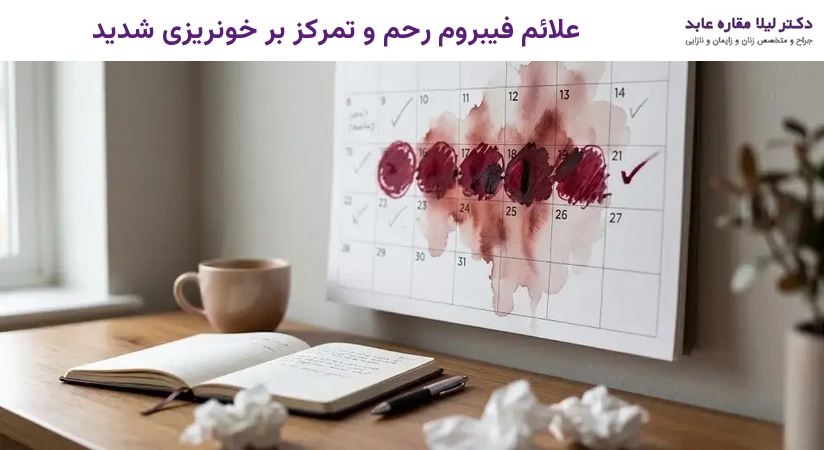 علائم فیبروم رحم و تمرکز بر خونریزی شدید