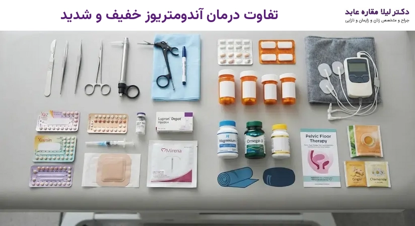 تفاوت درمان آندومتریوز خفیف و شدید