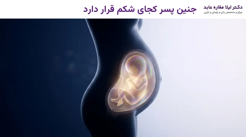 جنین پسر کجای شکم قرار دارد
