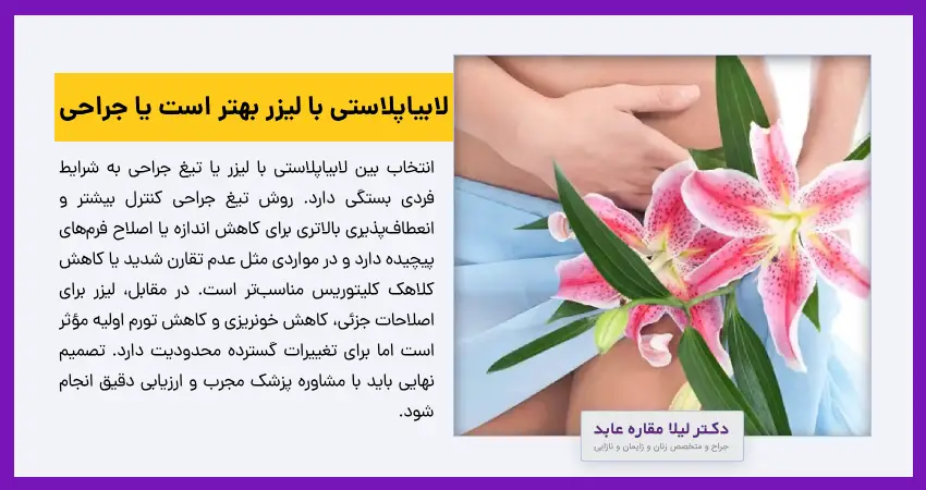 لابیاپلاستی با لیزر بهتر است یا جراحی