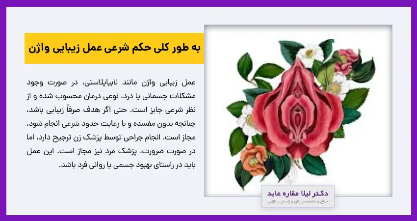 به طور کلی حکم شرعی عمل زیبایی واژن