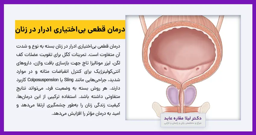 درمان قطعی بی‌اختیاری ادرار در زنان